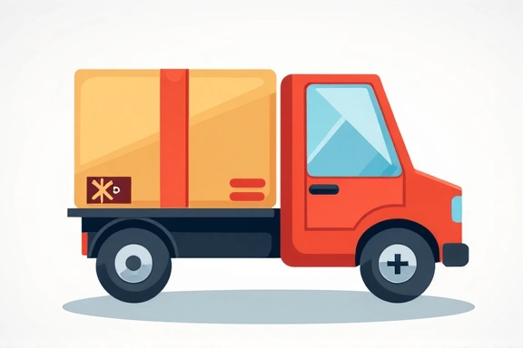 Delivery truck icon for shipping methods